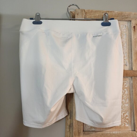 Reebok PlayDry Women’s Compression Shorts White Size L (15.75x16) - Picture 2 of 5